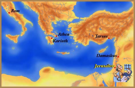 Karte: Nach Jerusalem