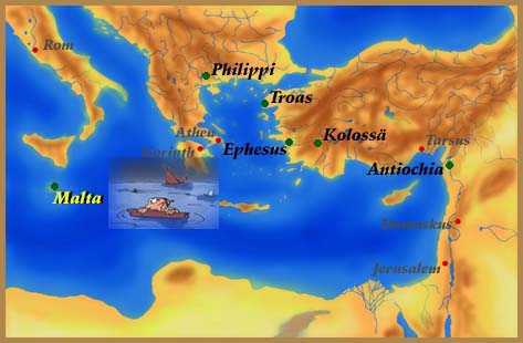 Karte: Nach Malta